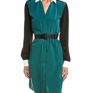 NWT Karl Lagerfeld Colorblocked Shirtdress